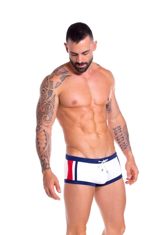 0890 TOKIO SWIMWEAR BOXER WHITE