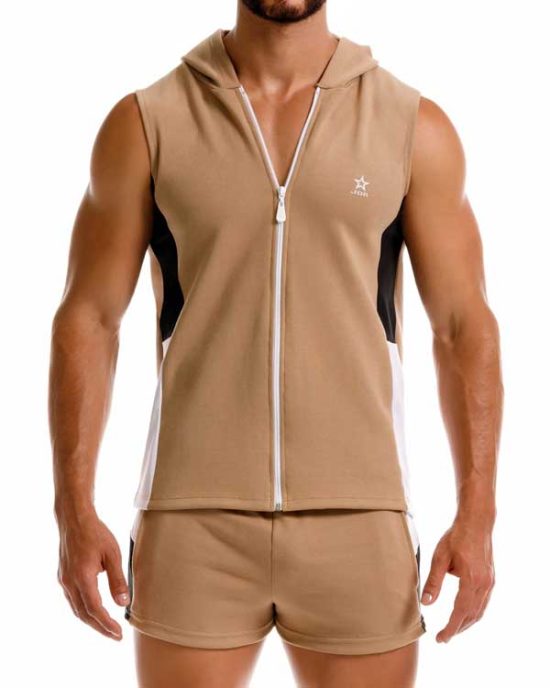 2302 AUSTIN HOODIE TANK KAKI