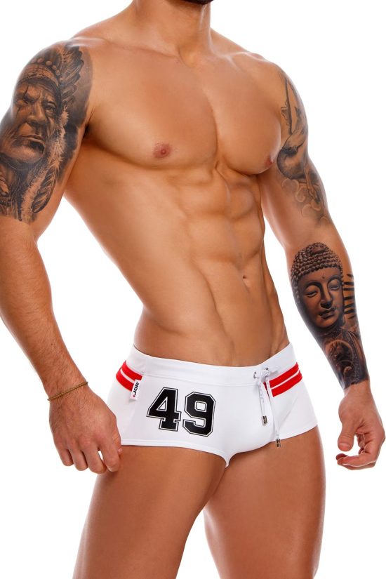 1149 RANGERS SWIM BRIEF WHITE