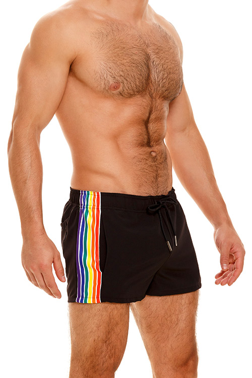 1806 RAINBOW MINI SHORT BLACK